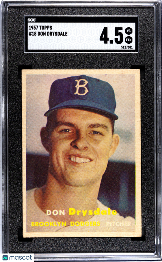 1957 Topps Don Drysdale #18 SGC 4.5