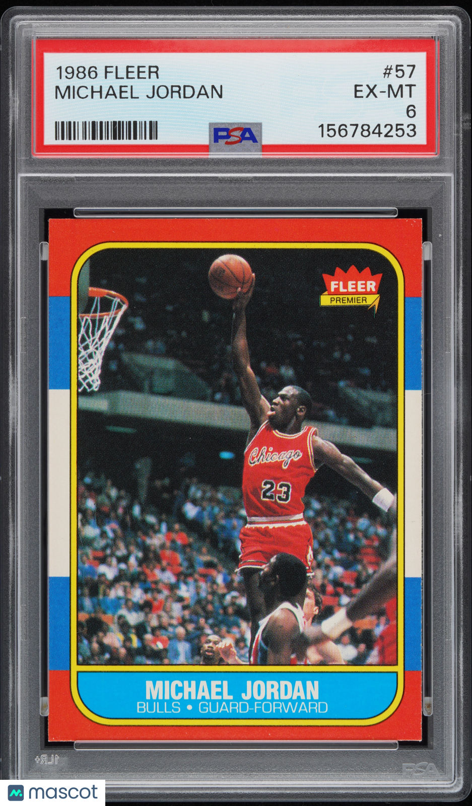 1986 Fleer Michael Jordan #57 PSA 6