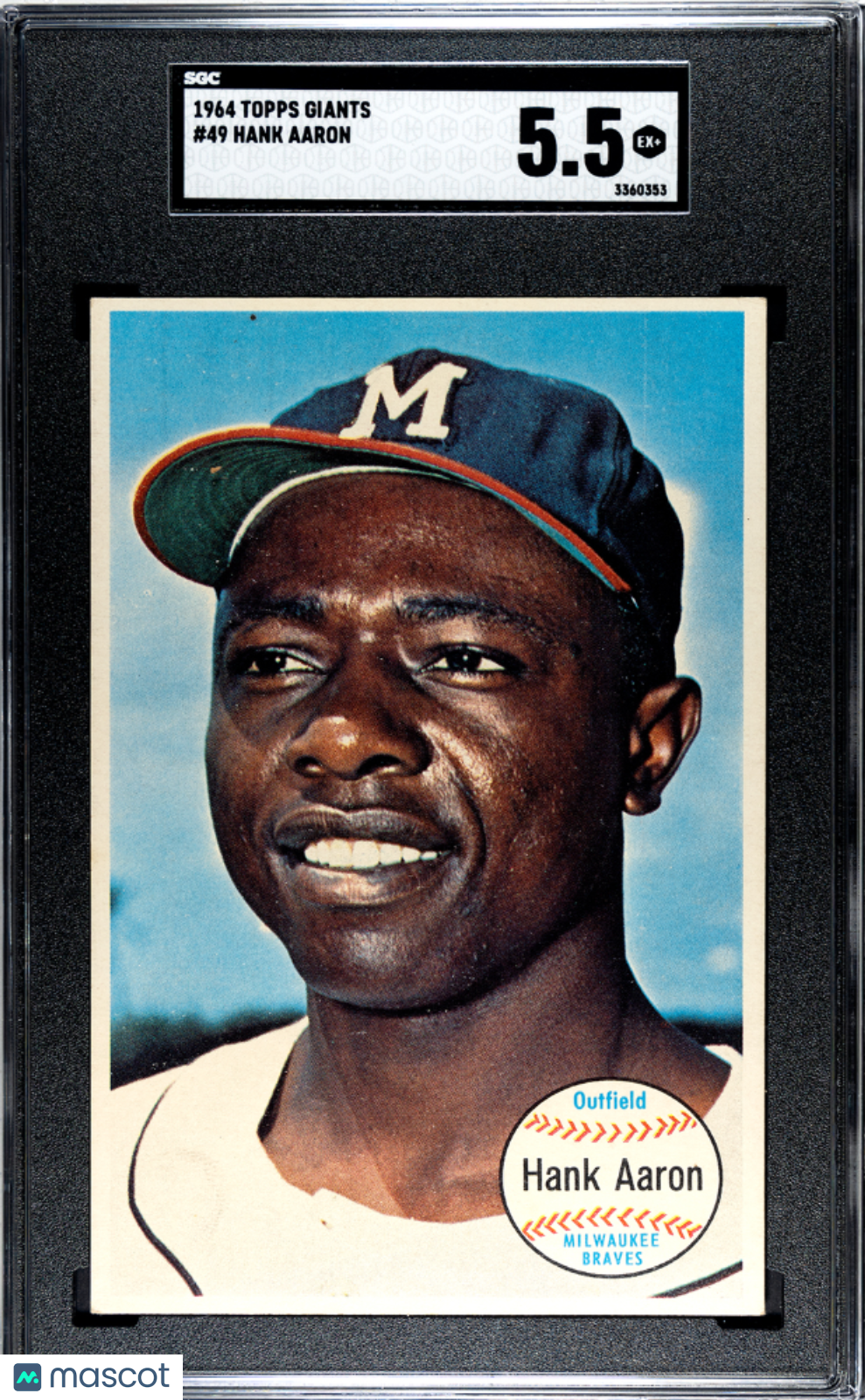 1964 Topps Giants Hank Aaron #49 SGC 5.5
