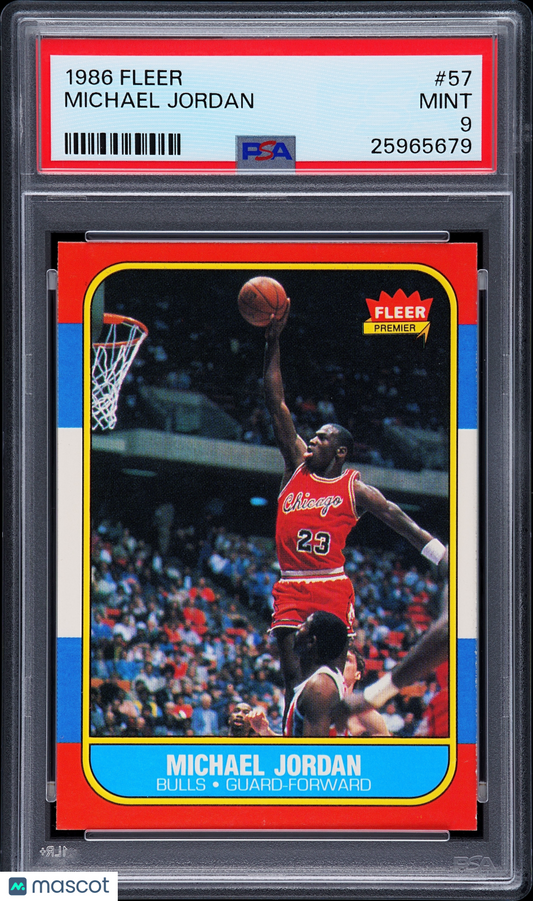 1986 Fleer Michael Jordan #57 PSA 9