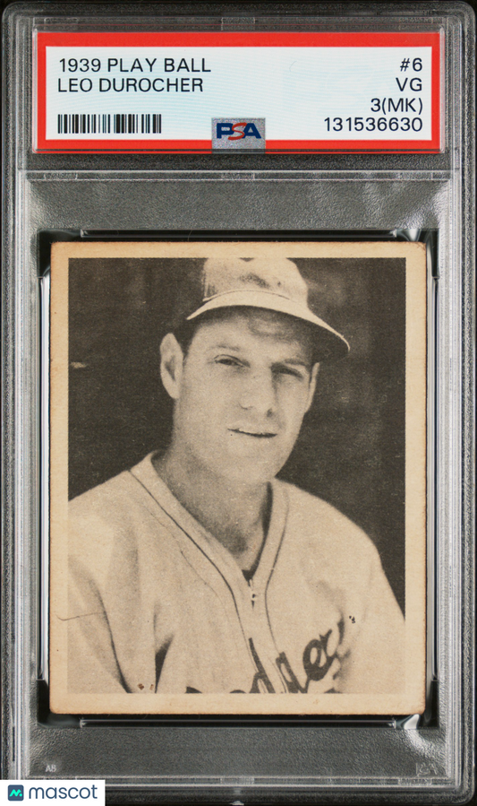 1939 Play Ball Leo Durocher #6 PSA 3 MK