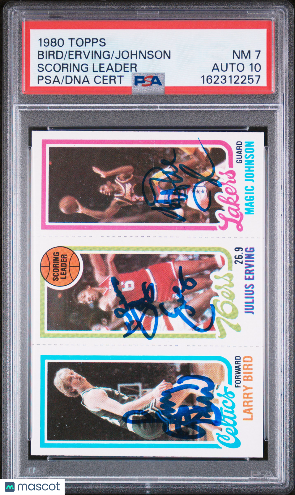1980 Topps Scoring Leader Scoring Leader PSA 7 Auto 10