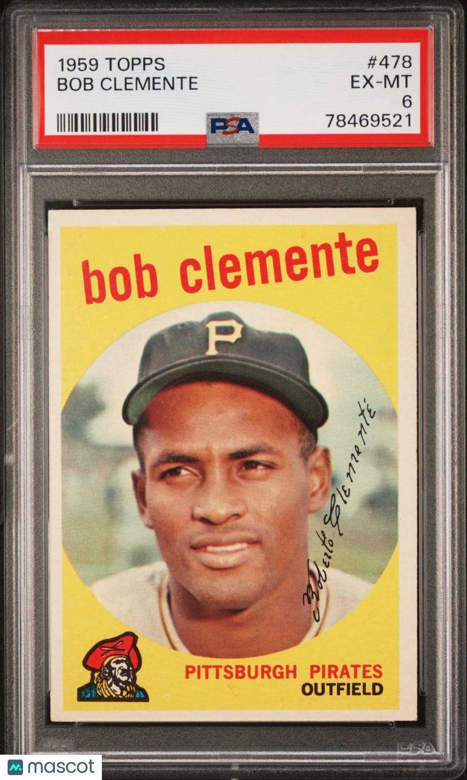 1959 Topps Bob Clemente #478 PSA 6