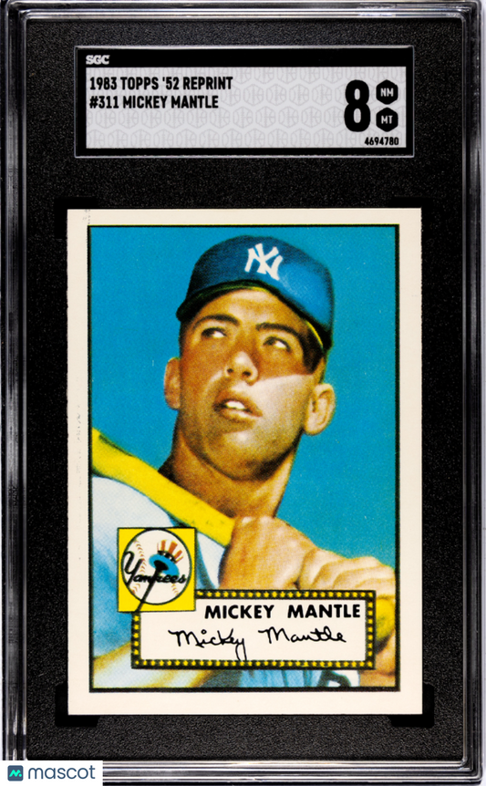 1983 Topps '52 Reprint Mickey Mantle #311 SGC 8