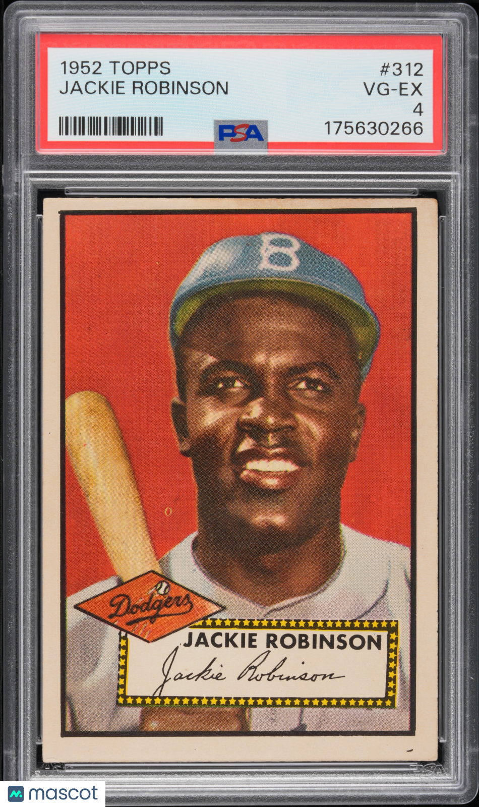 1952 Topps Jackie Robinson #312 PSA 4