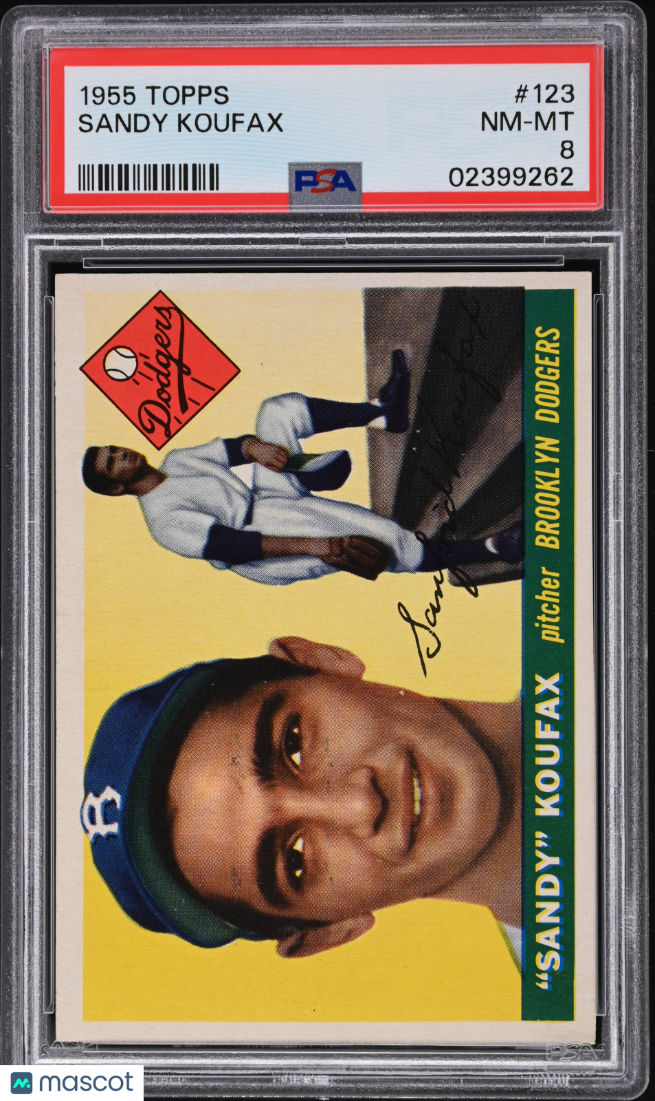 1955 Topps Sandy Koufax #123 PSA 8