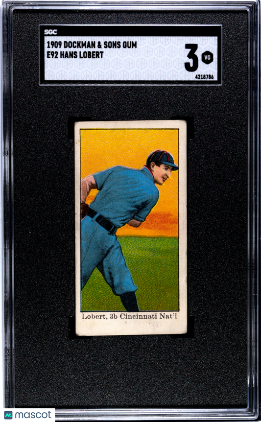 1909 Dockman & Sons Gum (E92) Hans Lobert SGC 3
