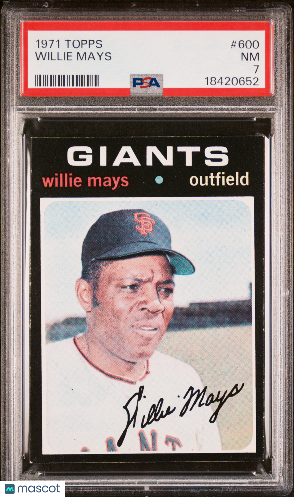 1971 Topps Willie Mays #600 PSA 7