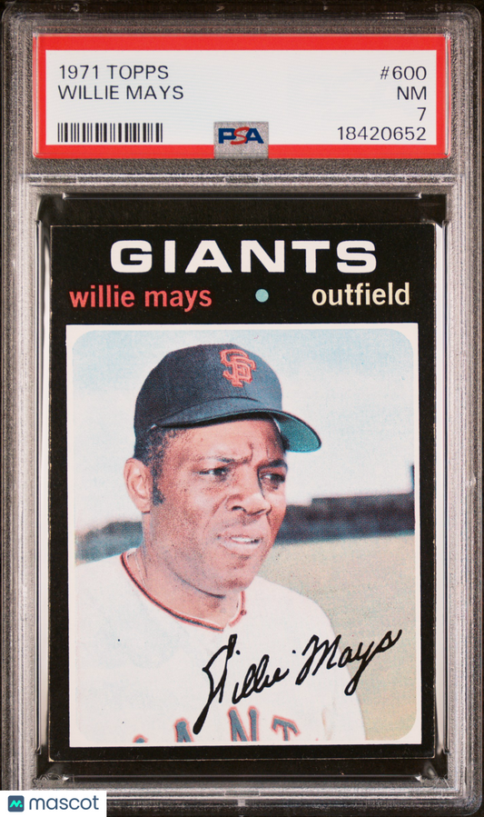 1971 Topps Willie Mays #600 PSA 7