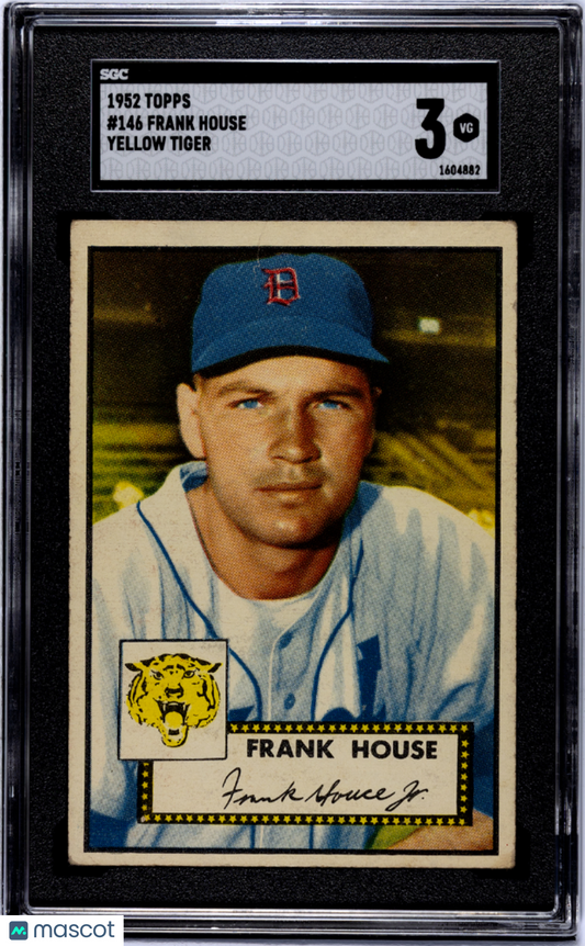 1952 Topps Frank House #146 Yellow Tiger SGC 3