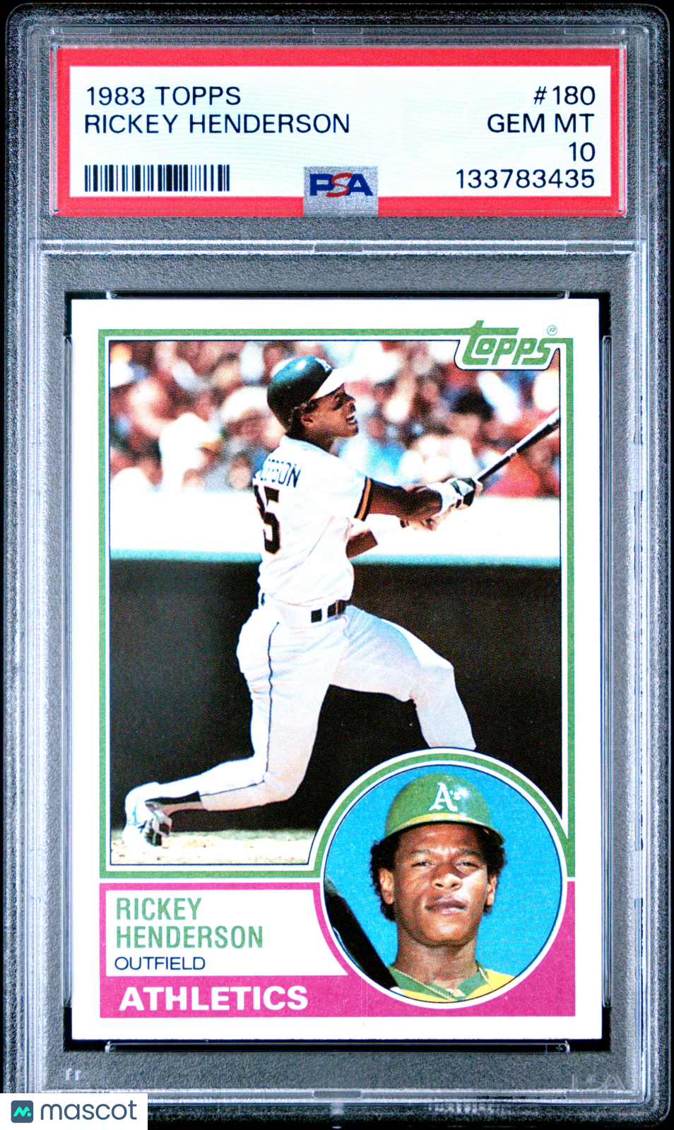 1983 Topps Rickey Henderson #180 PSA 10