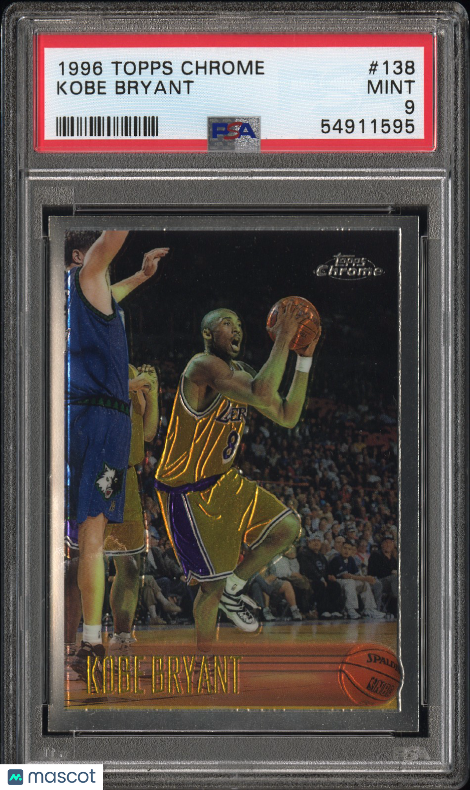 1996 Topps Chrome Kobe Bryant #138 PSA 9