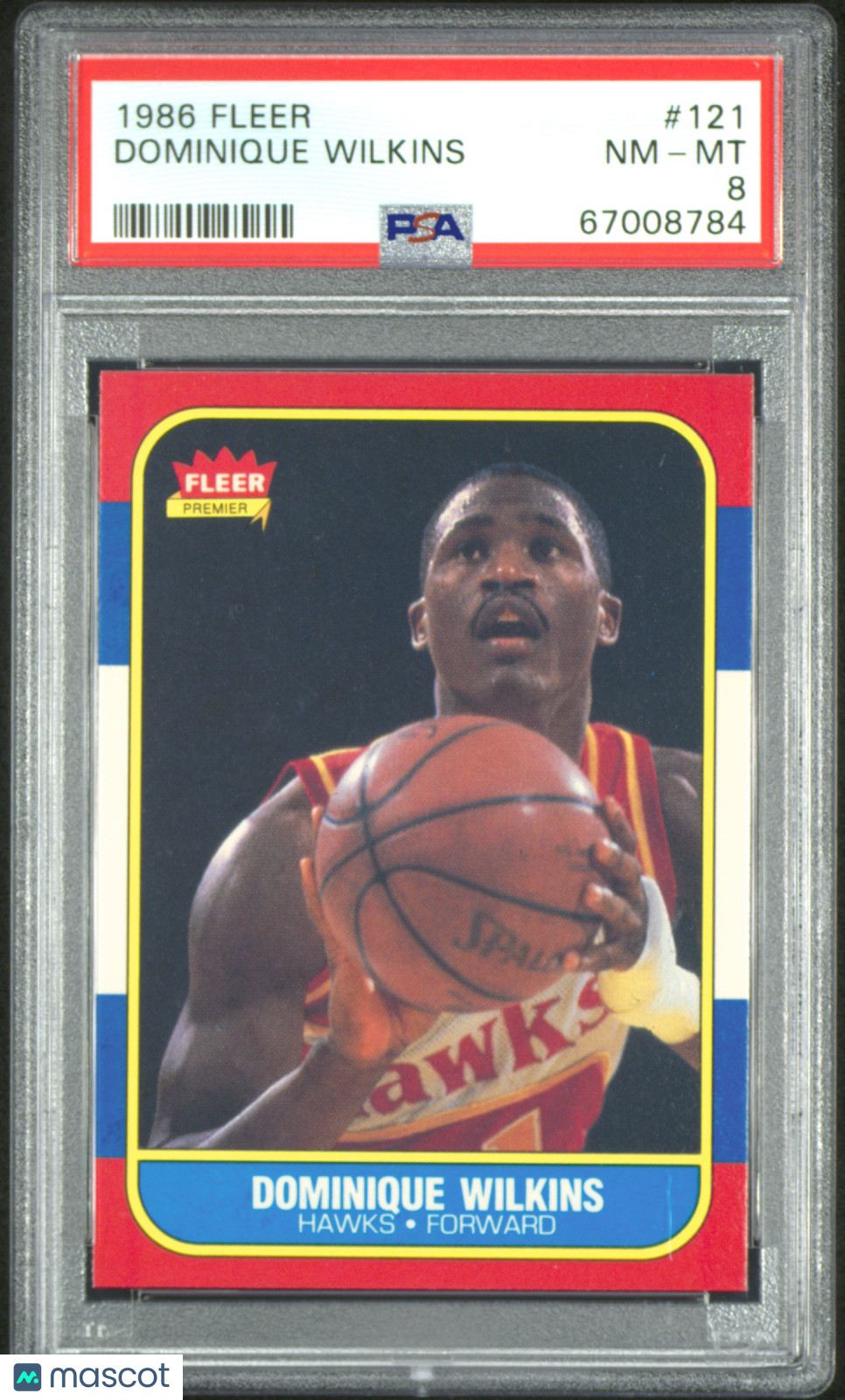 1986 Fleer Dominique Wilkins #121 PSA 8