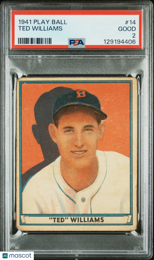 1941 Play Ball Ted Williams #14 PSA 2