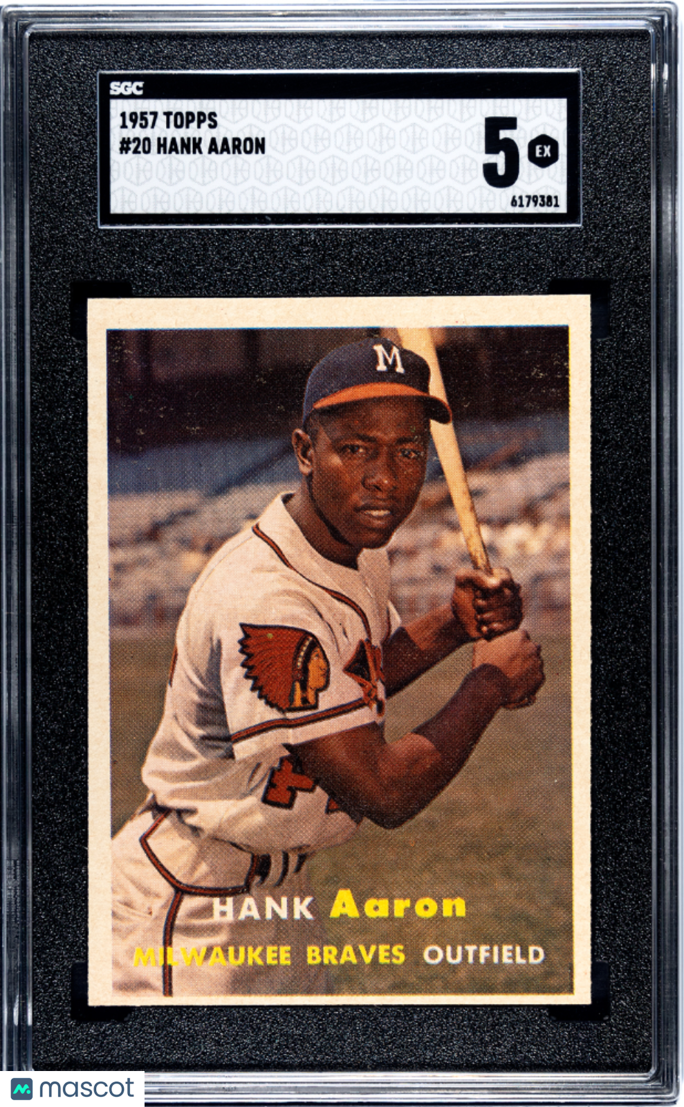 1957 Topps Hank Aaron #20 SGC 5