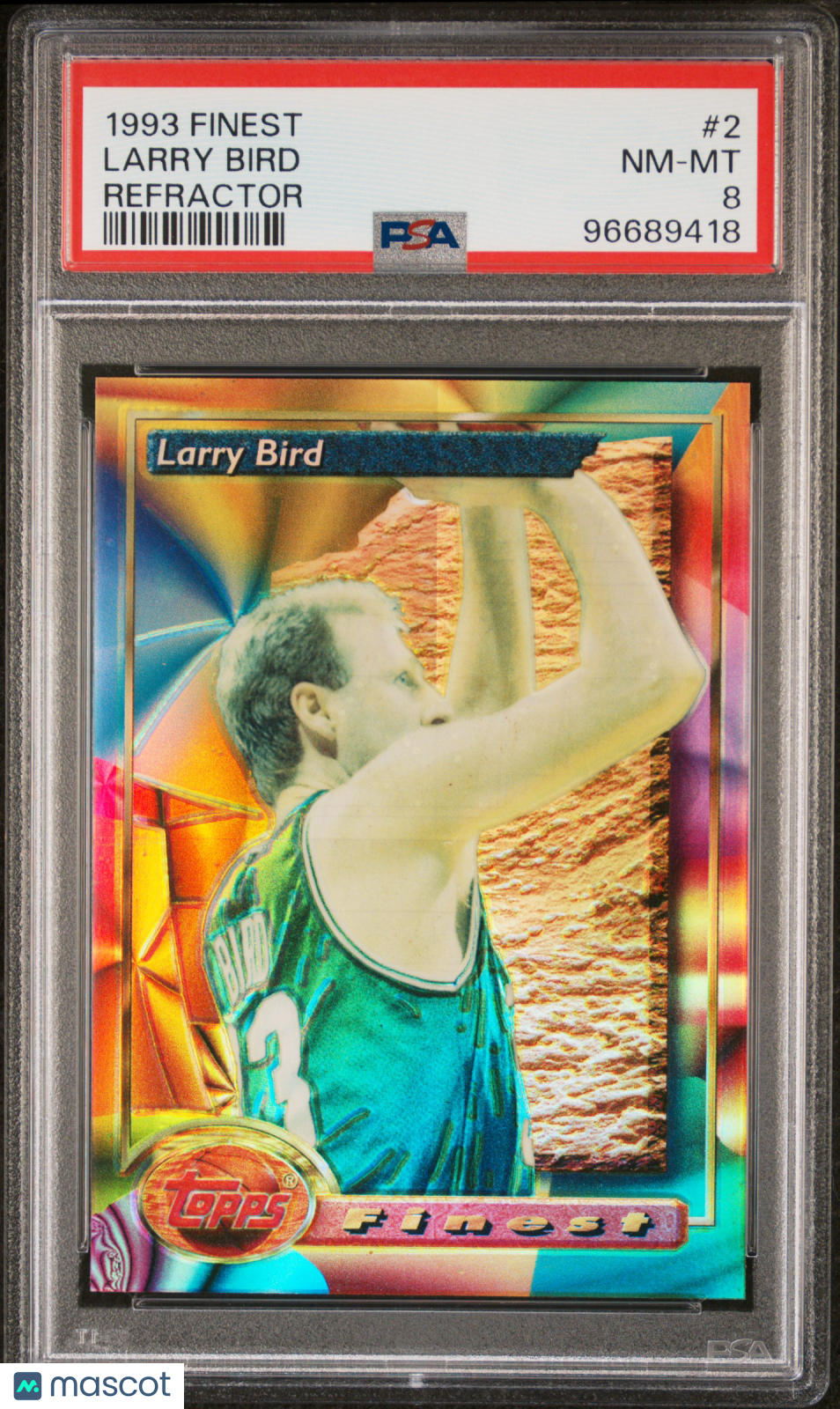 1993 Finest Larry Bird #2 Refractor PSA 8