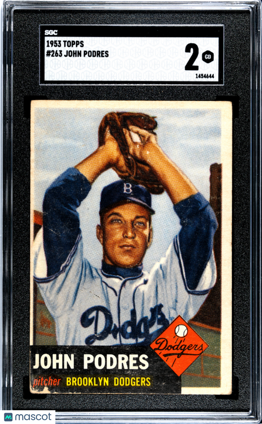 1953 Topps John Podres #263 SGC 2