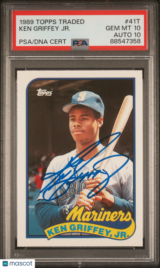 1989 Topps Traded Ken Griffey JR. #41T PSA 10 Auto 10