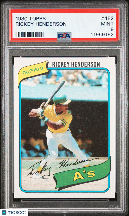 1980 Topps Rickey Henderson #482 PSA 9