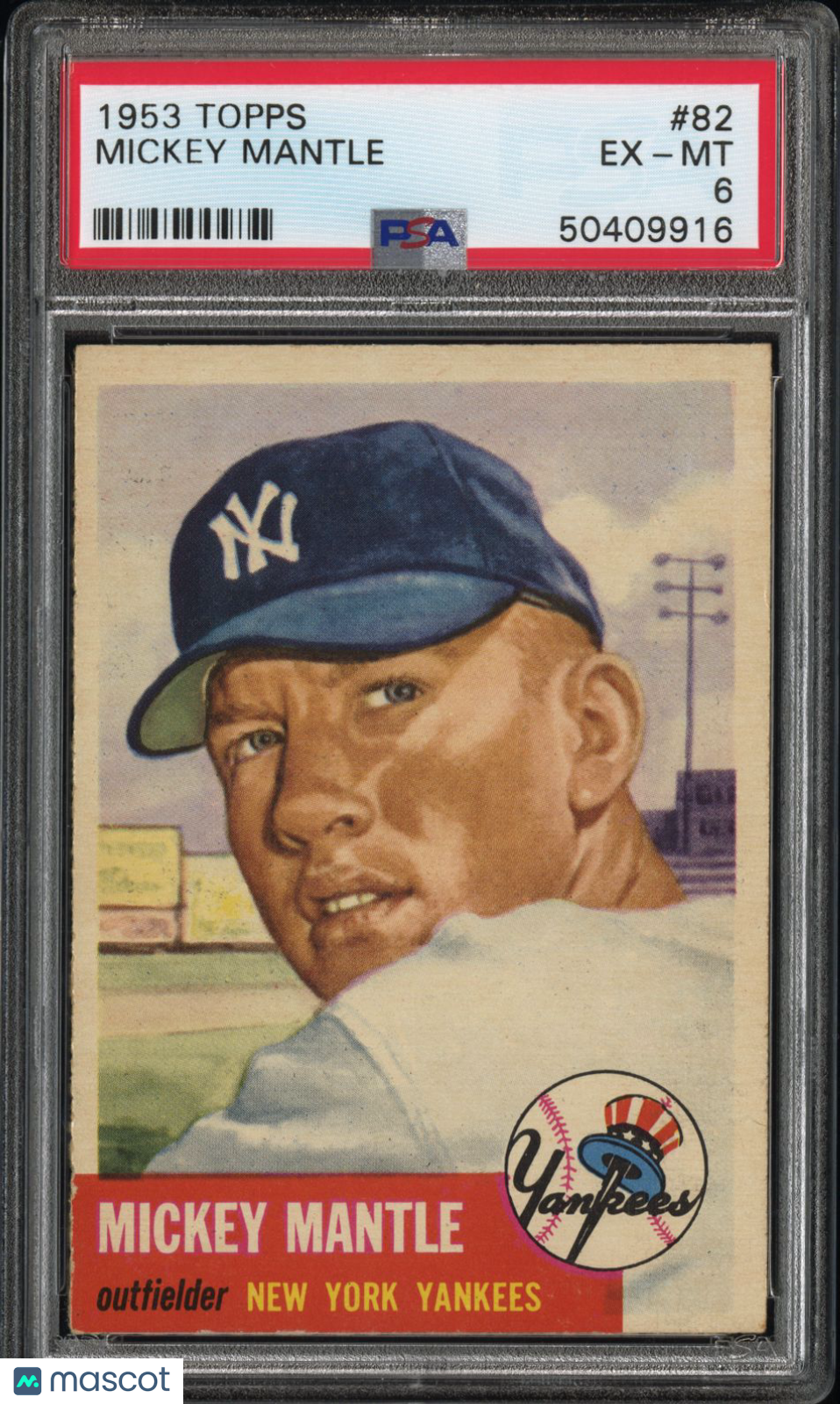 1953 Topps Mickey Mantle #82 PSA 6