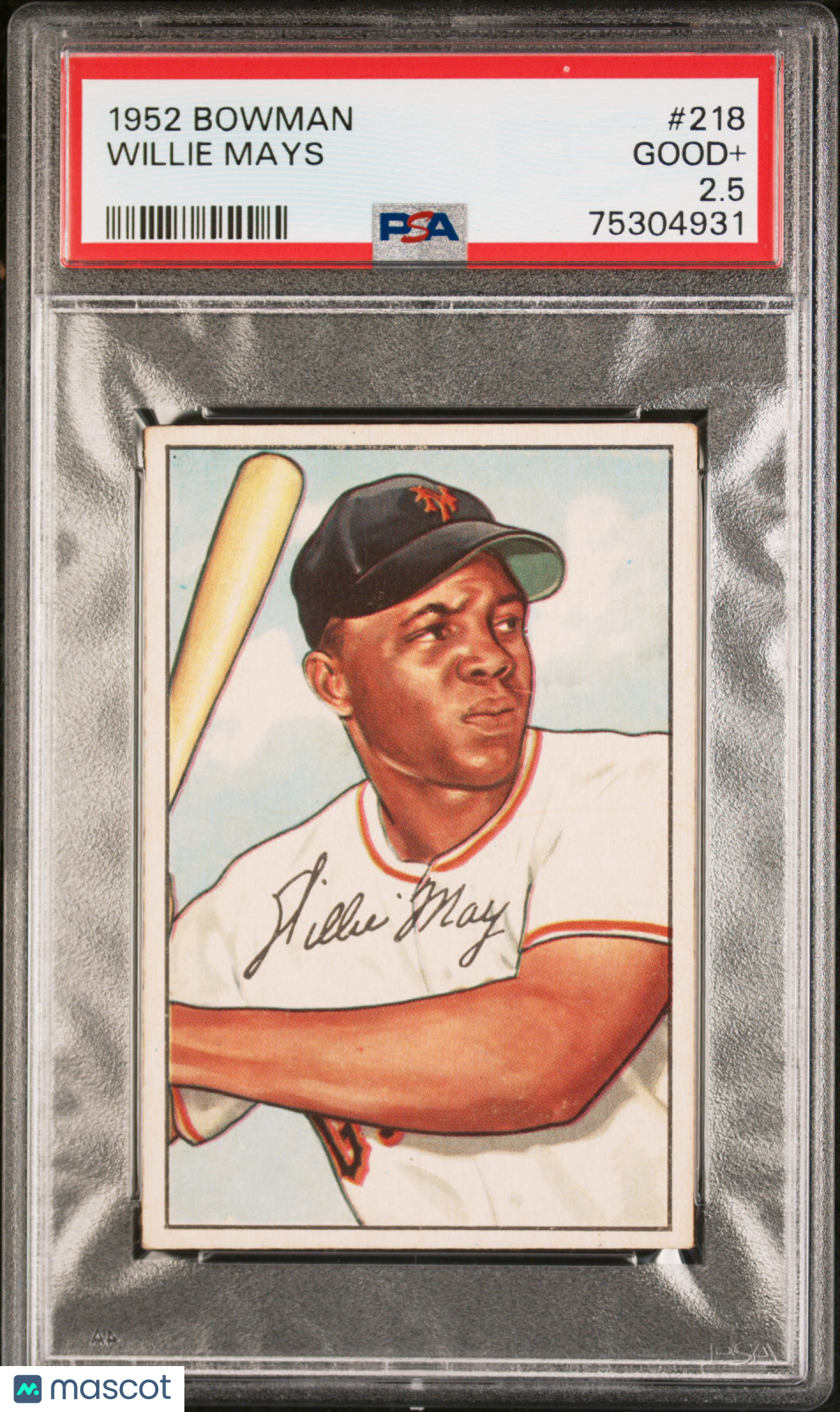 1952 Bowman Willie Mays #218 PSA 2.5