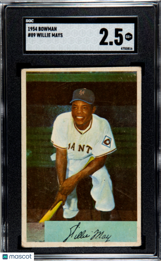 1954 Bowman Willie Mays #89 SGC 2.5