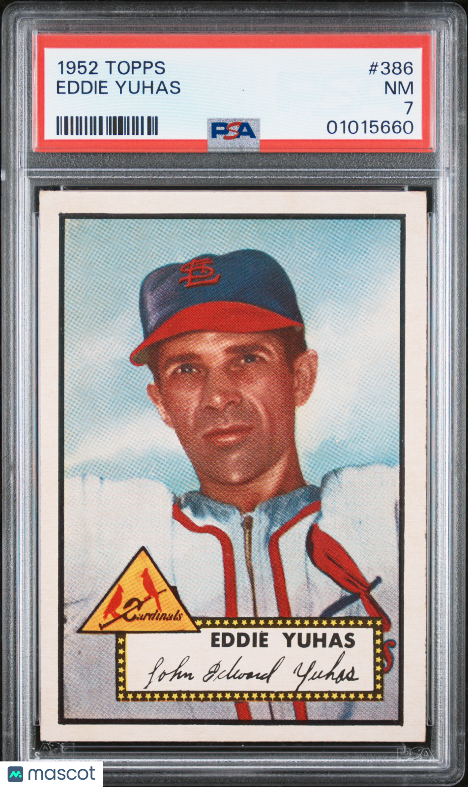 1952 Topps Eddie Yuhas #386 PSA 7