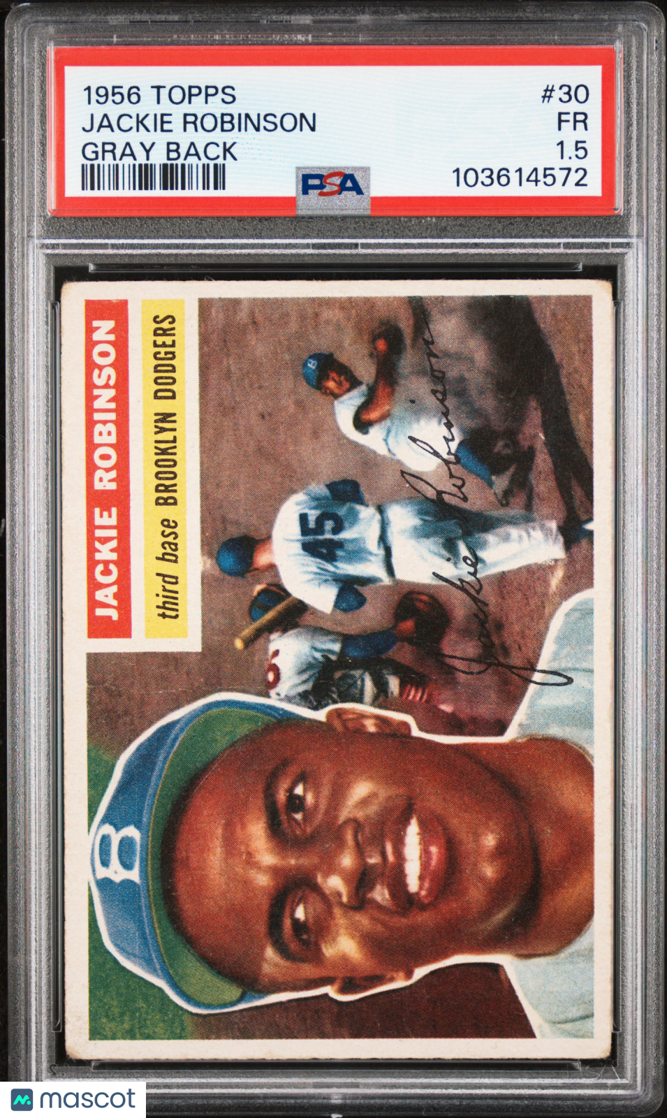 1956 Topps Jackie Robinson #30 Gray Back PSA 1.5