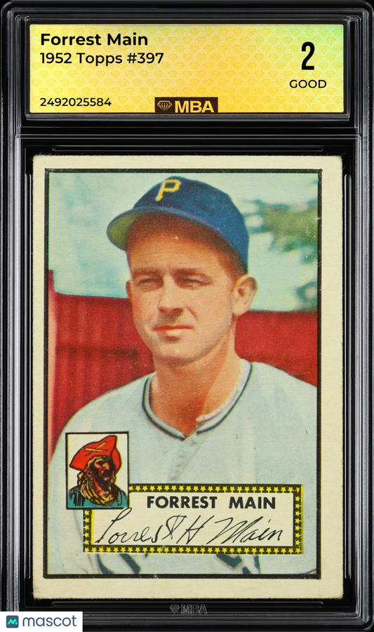 1952 Topps Forrest Main #397 MBA 2