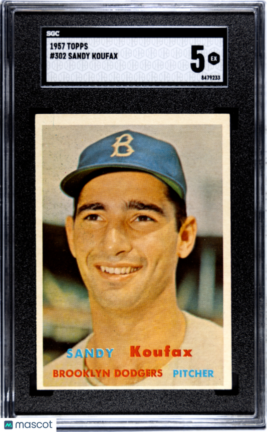 1957 Topps Sandy Koufax #302 SGC 5