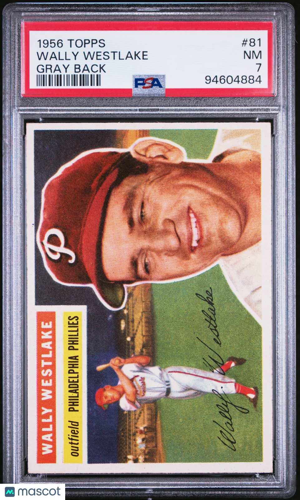 1956 Topps Wally Westlake #81 Gray Back PSA 7