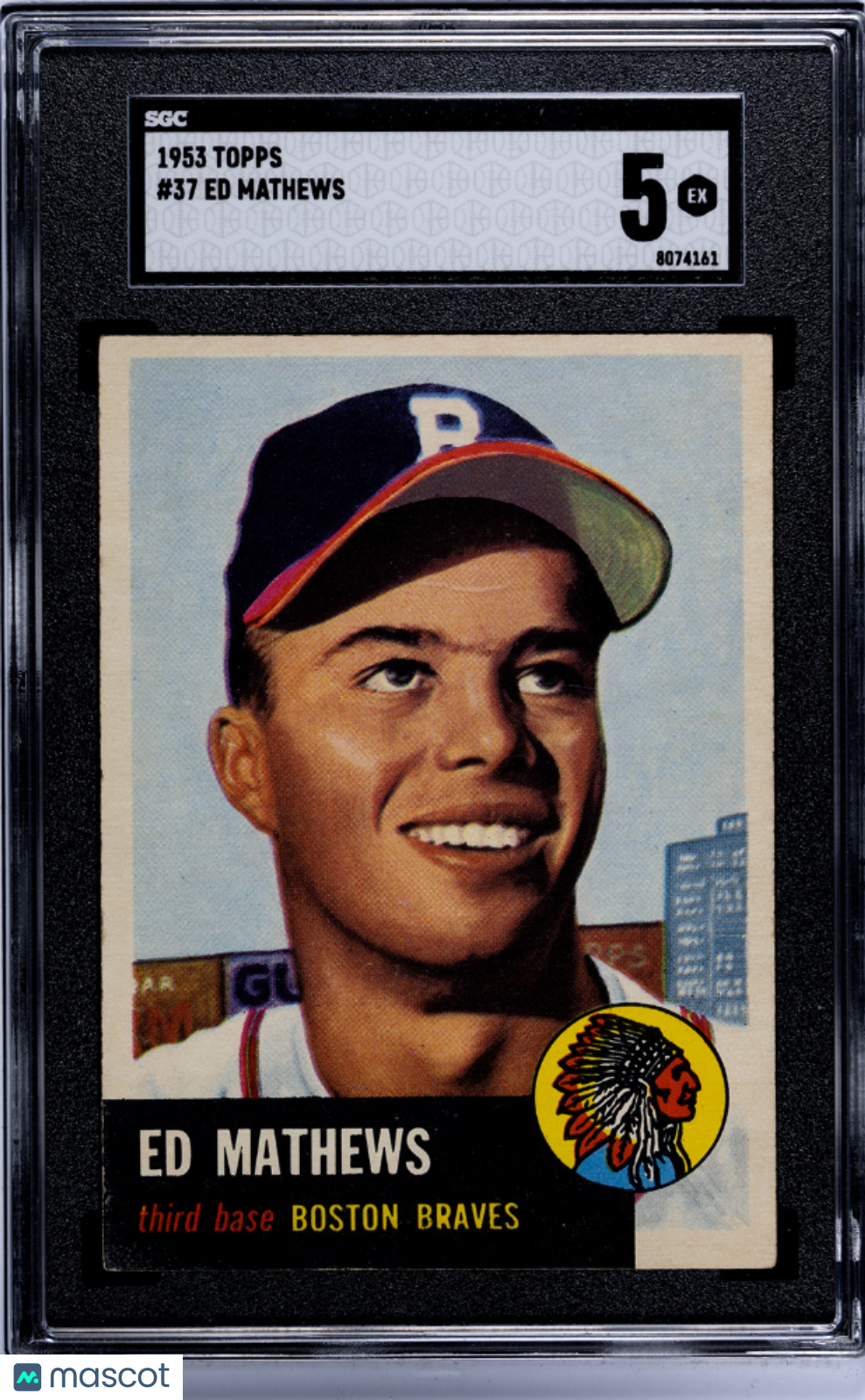 1953 Topps Ed Mathews #37 SGC 5