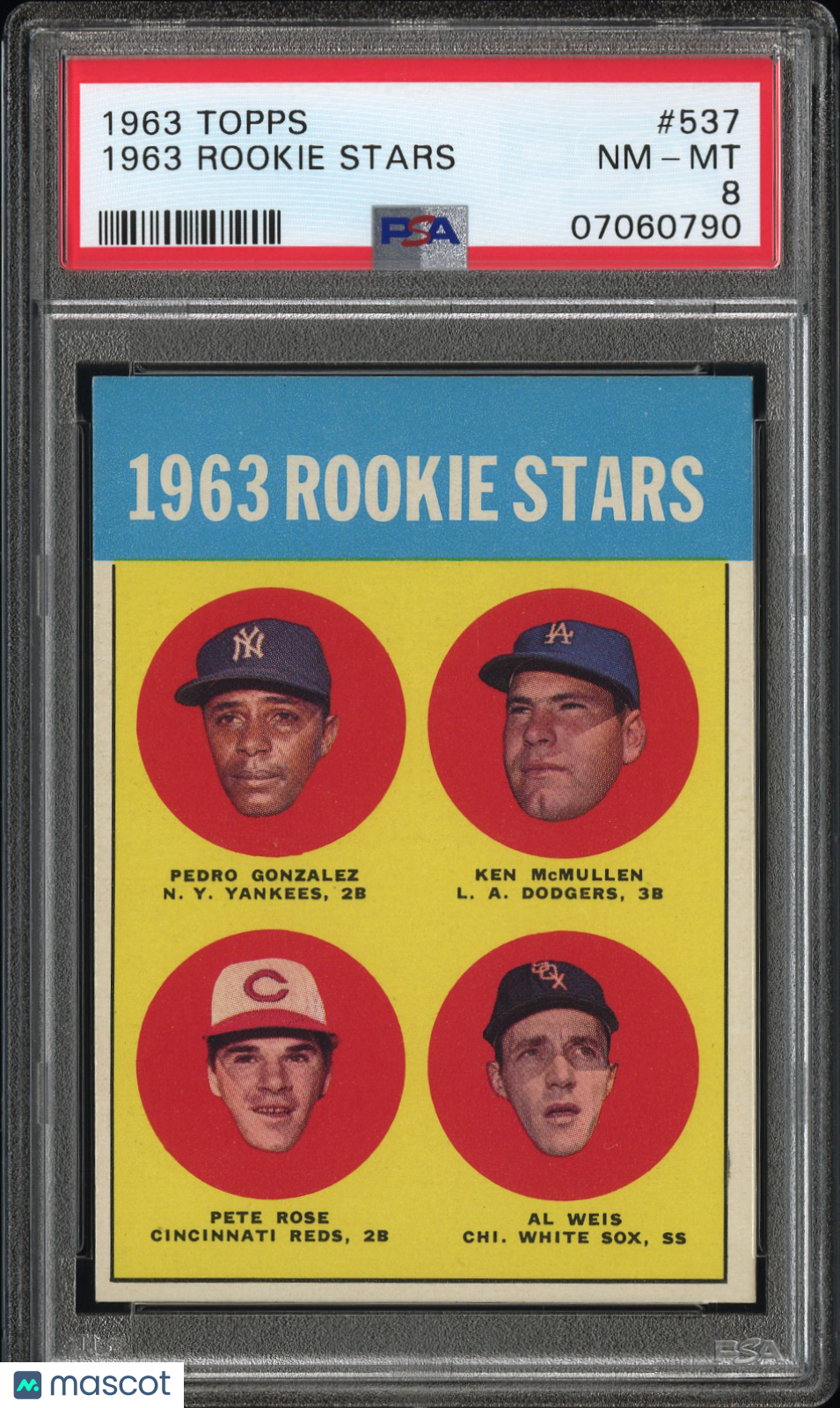 1963 Topps 1963 Rookie Stars #537 PSA 8