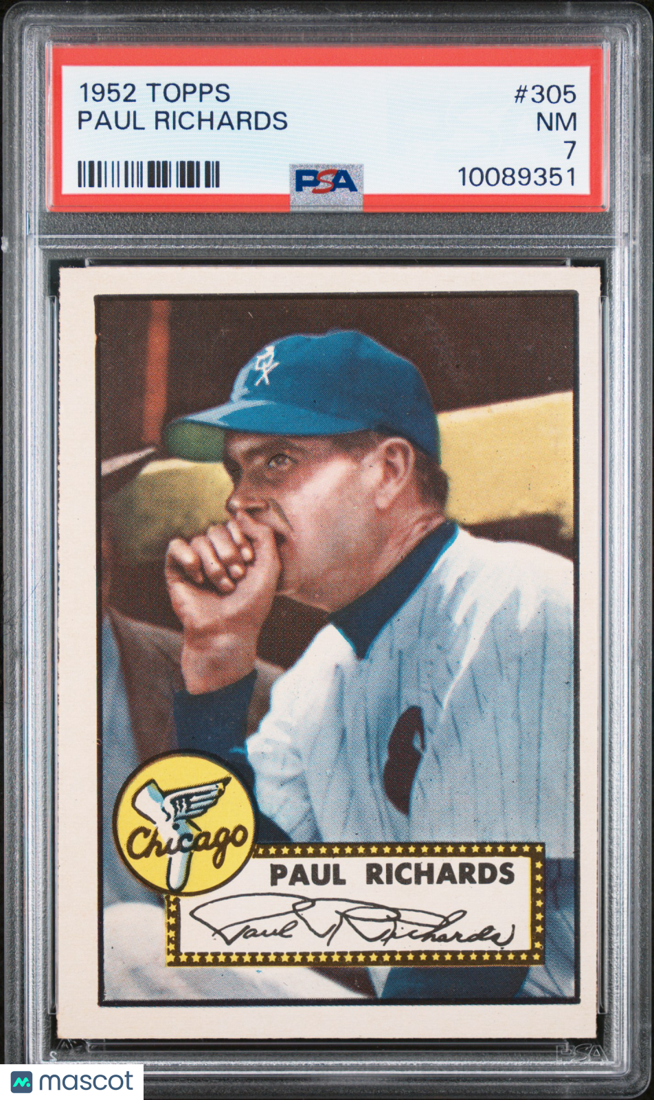 1952 Topps Paul Richards #305 PSA 7