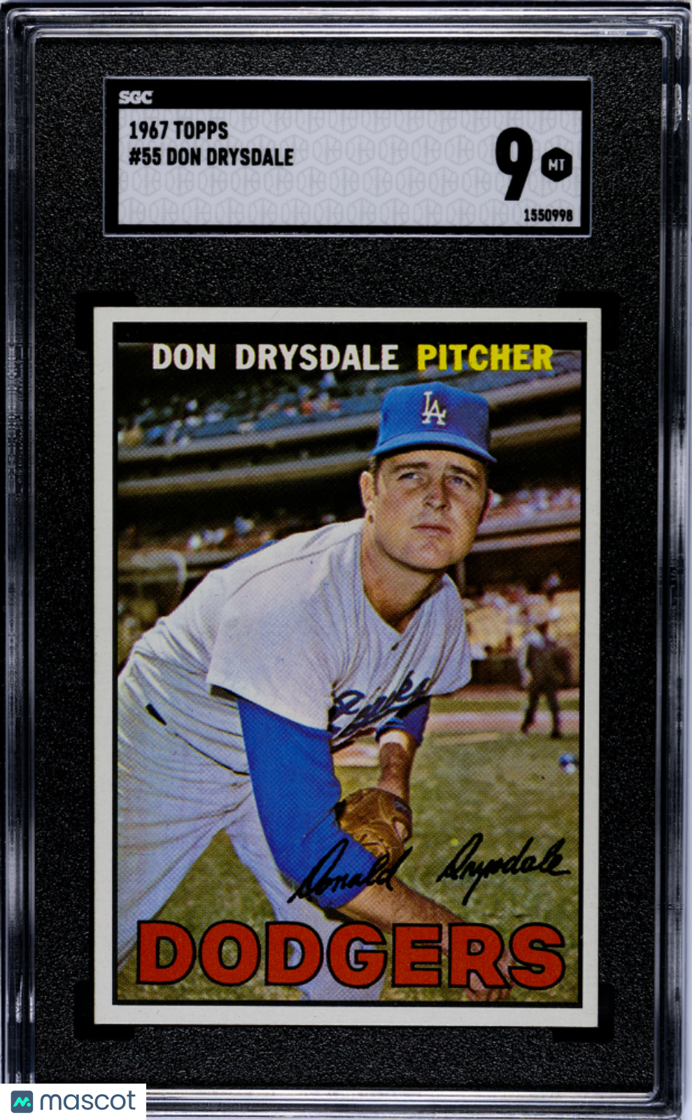 1967 Topps Don Drysdale #55 SGC 9