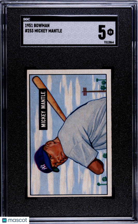 1951 Bowman Mickey Mantle #253 SGC 5