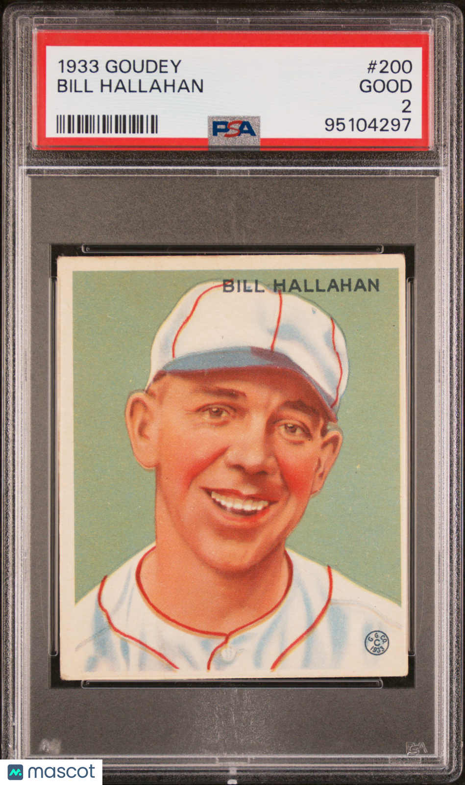 1933 Goudey Bill Hallahan #200 PSA 2