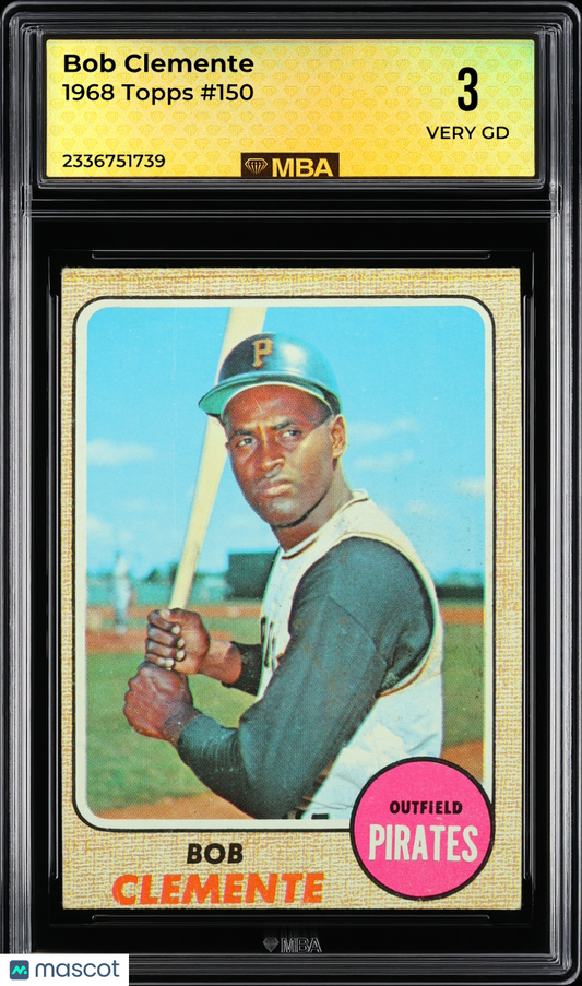 1968 Topps Bob Clemente #150 MBA 3
