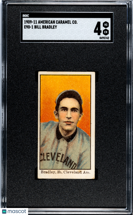 1909 American Caramel Co. (E90-1) Bill Bradley SGC 4