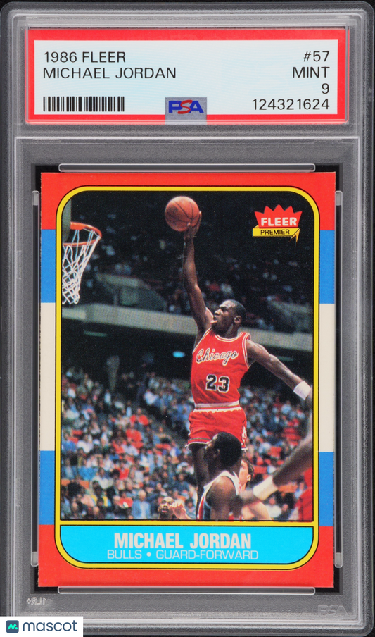1986 Fleer Michael Jordan #57 PSA 9