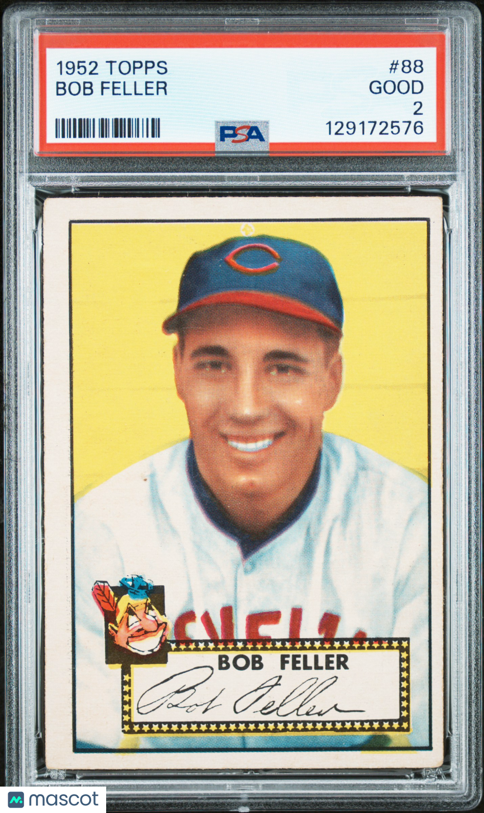 1952 Topps Bob Feller #88 PSA 2