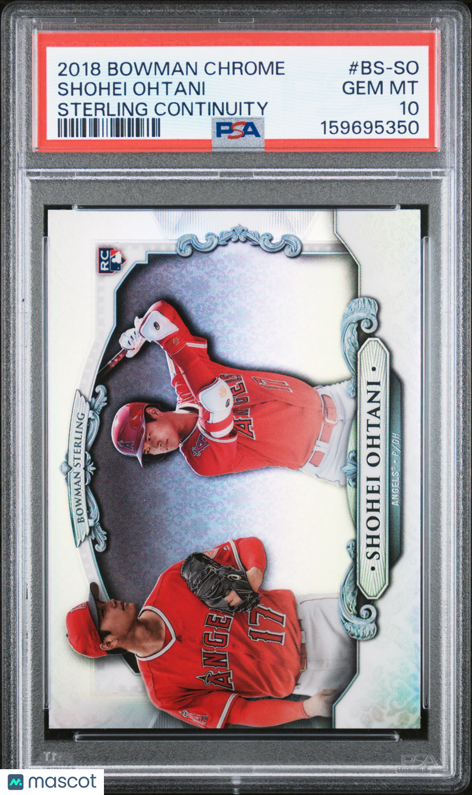 2018 Bowman Chrome Bowman Sterling Continuity Shohei Ohtani #BS-SO PSA 10