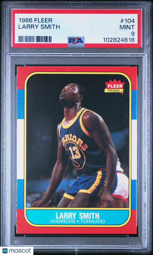 1986 Fleer Larry Smith #104 PSA 9