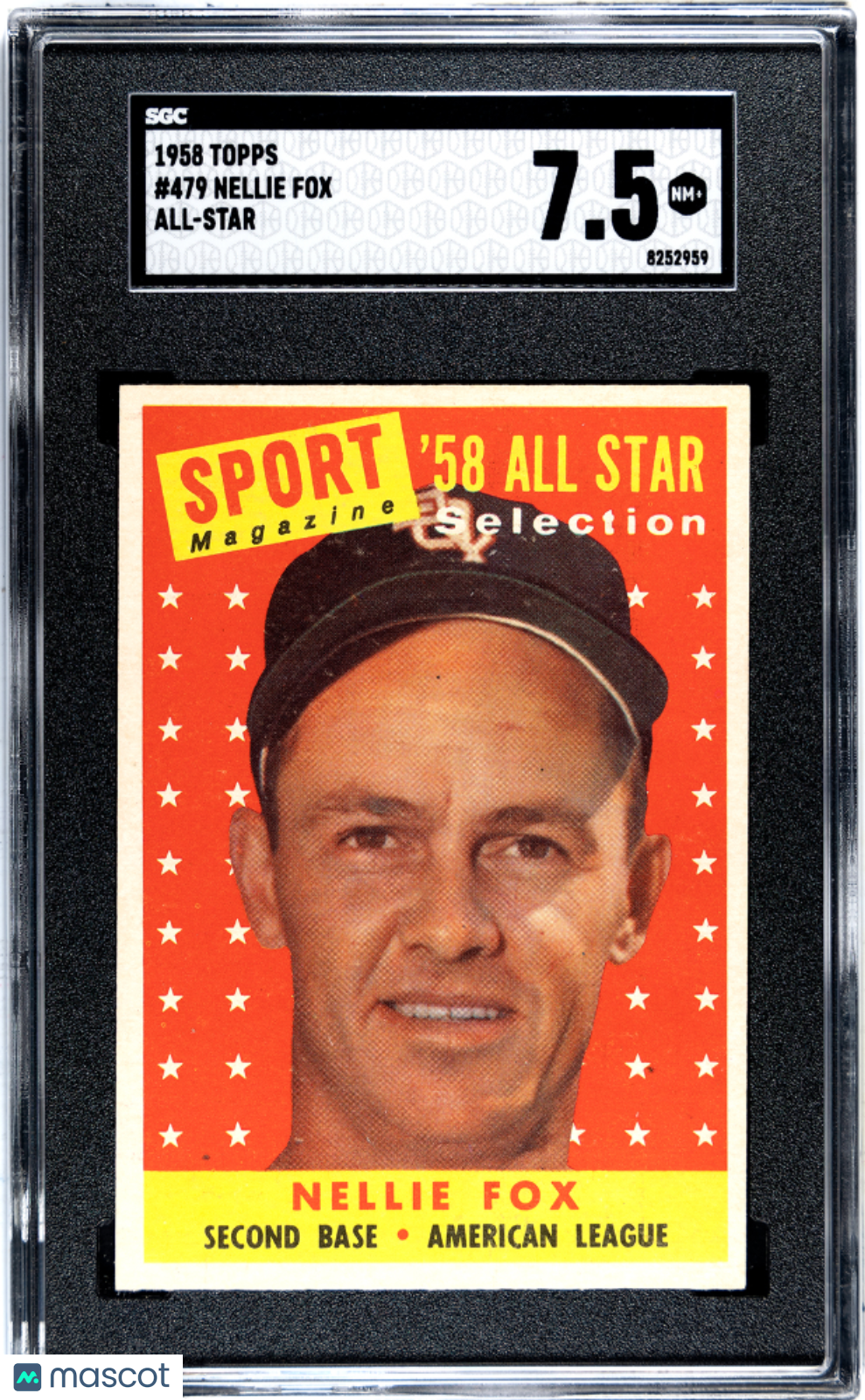 1958 Topps Nellie Fox #479 All Star SGC 7.5