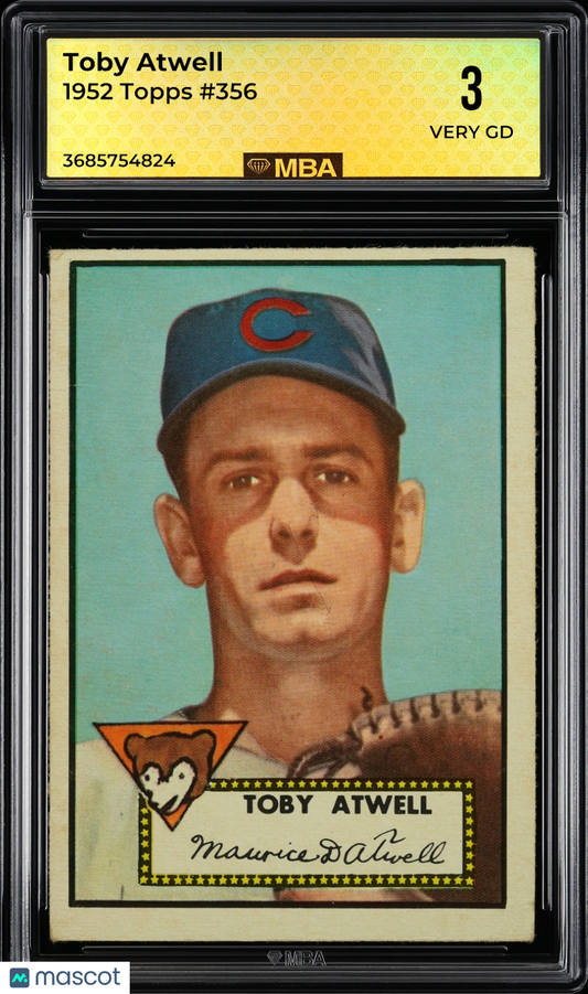 1952 Topps Toby Atwell #356 MBA 3