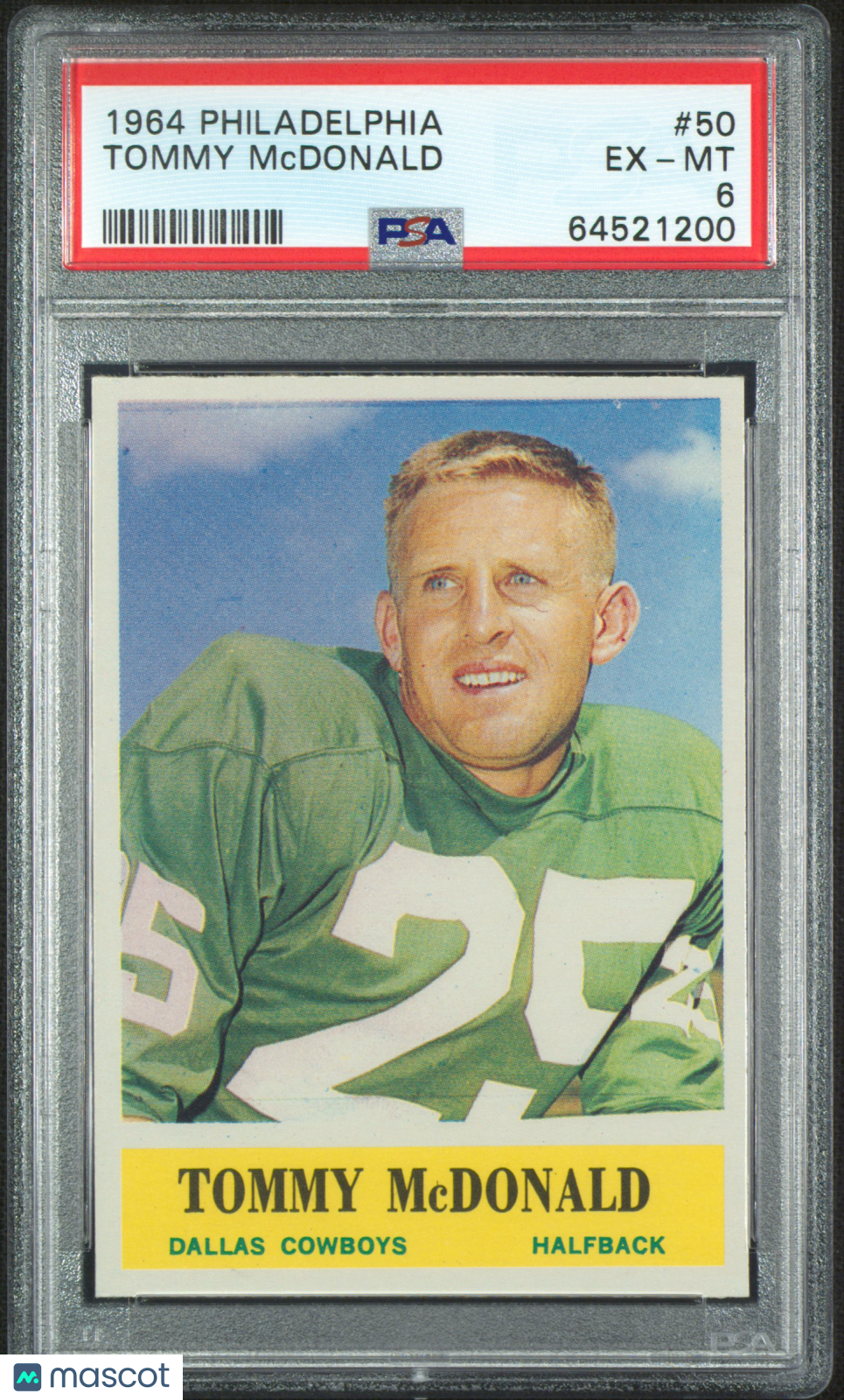 1964 Philadelphia Tommy Mcdonald #50 PSA 6