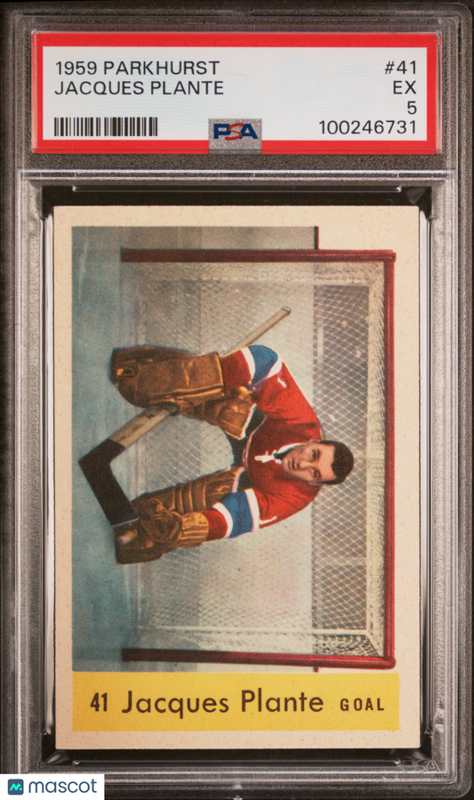 1959 Parkhurst Jacques Plante #41 PSA 5