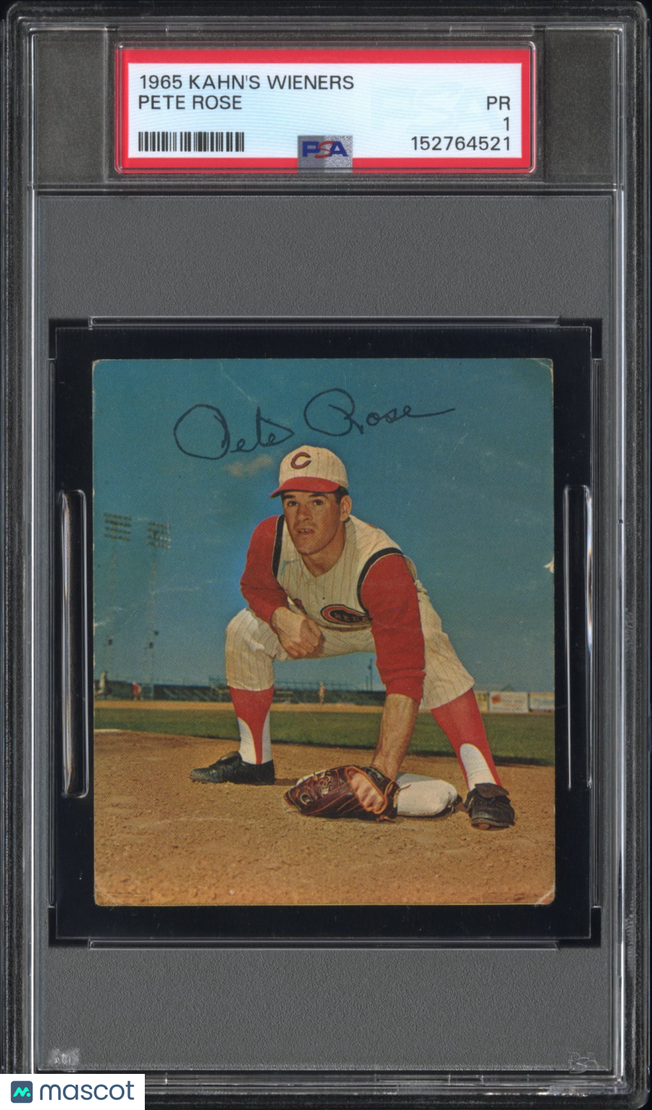 1965 Kahn's Wieners Pete Rose PSA 1