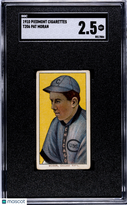 1910 Piedmont Cigarettes (T206) Pat Moran SGC 2.5