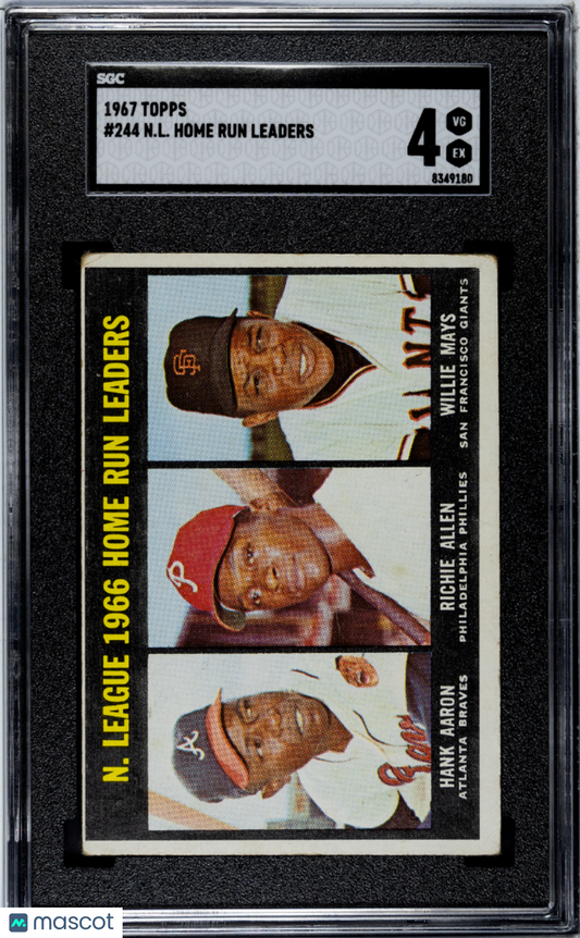 1967 Topps N. L. Home Run Leaders #244 SGC 4